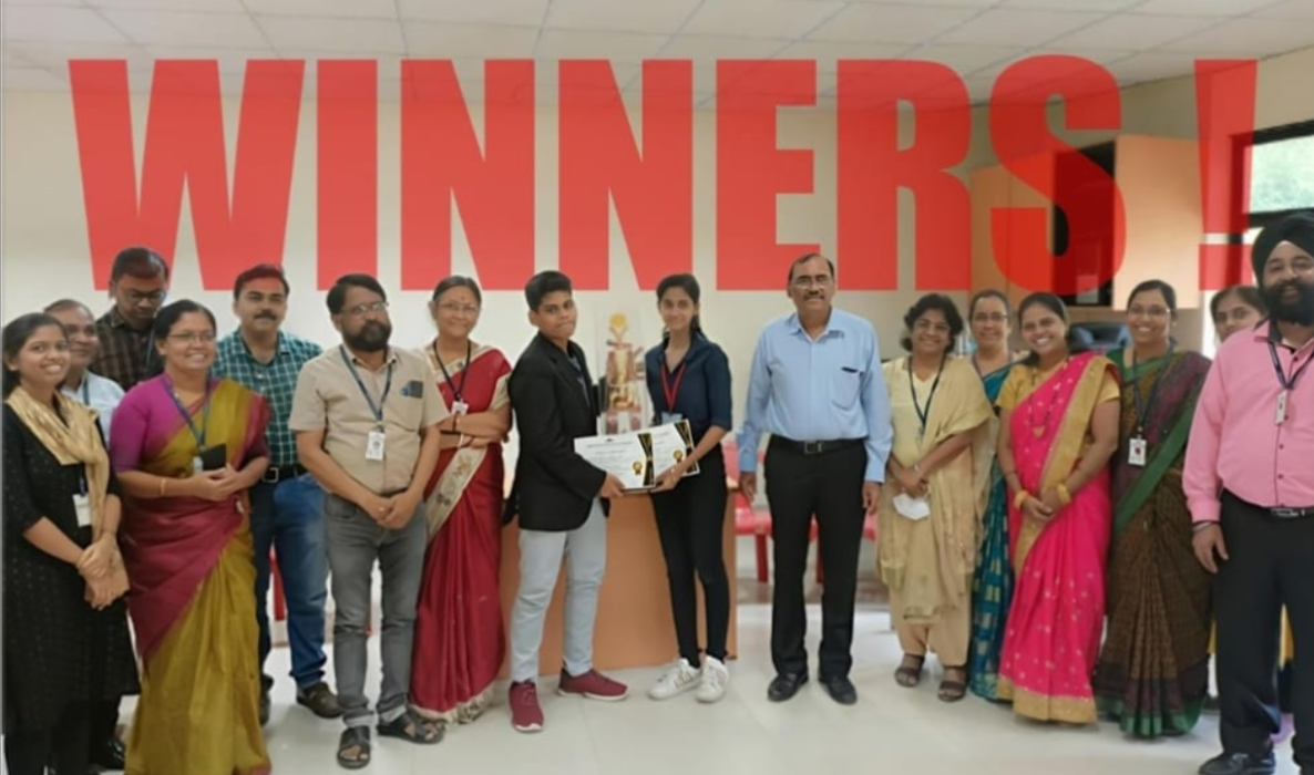 Sharing an award moment with the people who made it possible.